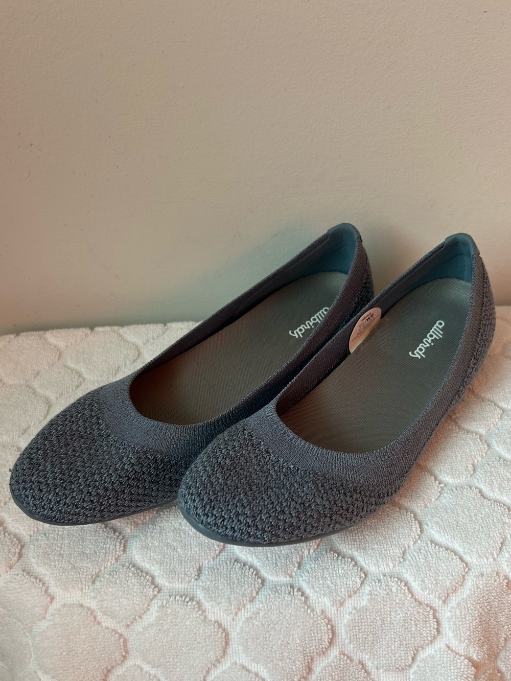 allbirds Women's Tree Breezer Grey-Blue Flats Size 9 eucalyptus knit Slip-on - Picture 4 of 10